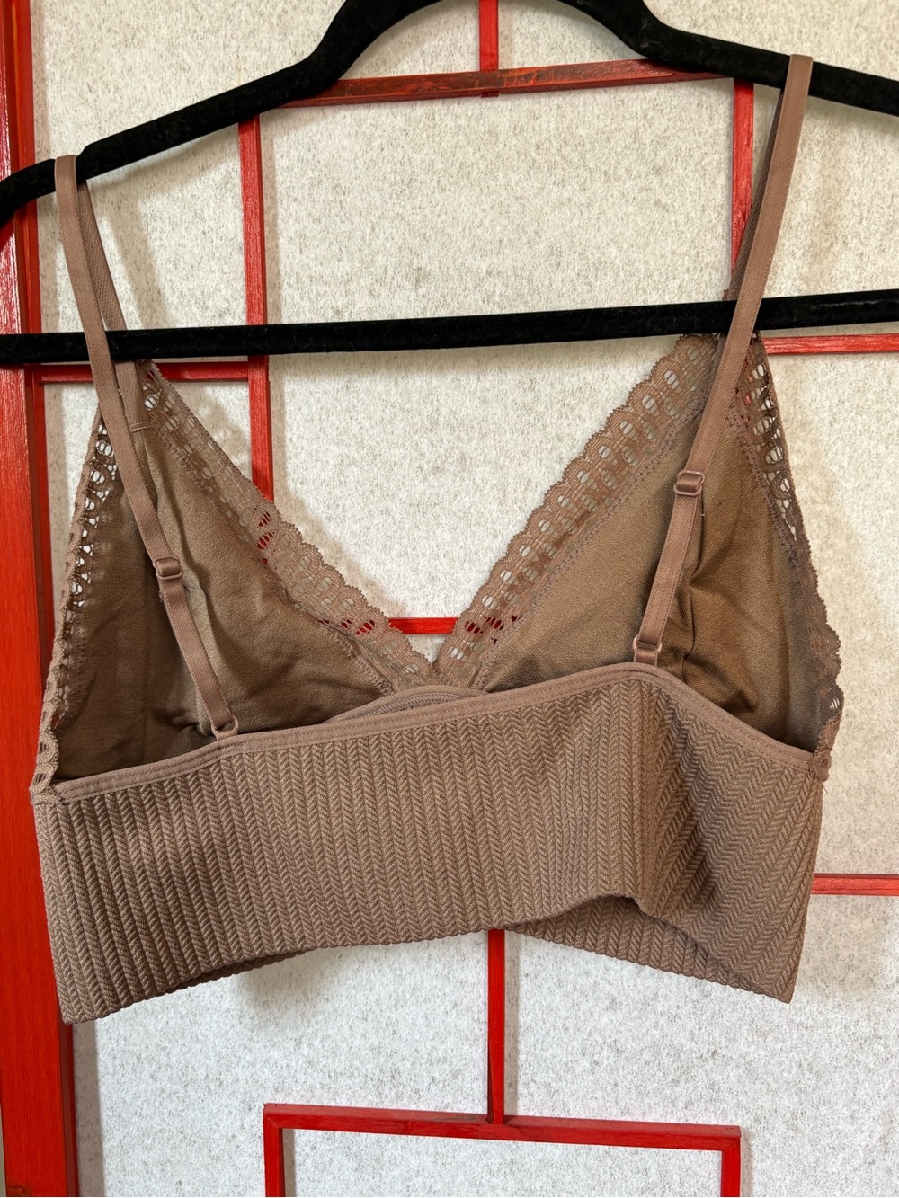 Wireless Lace Bralette in Taupe - Women Intimates - Picture 3 of 5